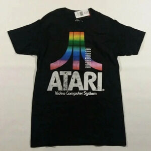 NEW Licensed ATARI Rainbow Retro Logo Graphic Tee